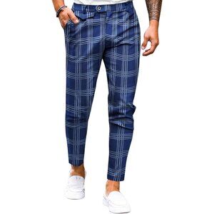 Chinos Slim Fit Pants  Front Stretch Skinny Tapered Dress Pants Trousers